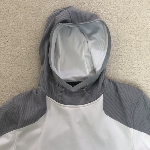 Under Armor White and Gray Hoodie Size Small - Picture 2 of 7